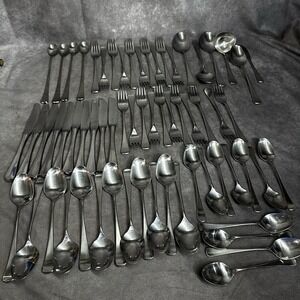64 Pieces Rare Vintage WMF Cromargan Germany FINESSE Silverware Flatware